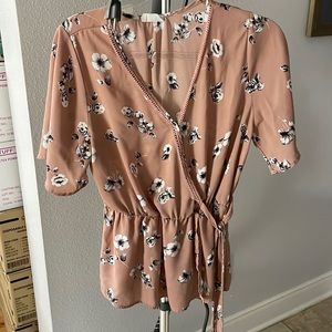 Floral Mauve/Pink Top